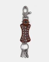 Yeoru Bohemian Star Stud Leather Carabiner Keyring