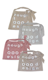 000Design Cotton Check Tie Bag / Burgundy