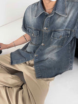 OW Udin Two-Pocket Washed Denim Shirt (2C)
