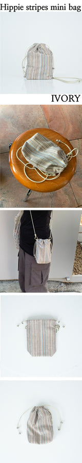 Hippie stripes mini bag IVORY