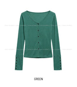 Luca V-neck Button Tencel Cardigan