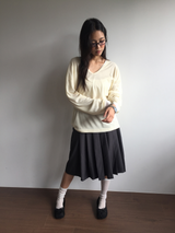 シナモンサマーVネックニット (6color)