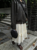 vintage leather jumper