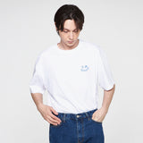 [UNISEX] Small Line Drawing Smile Short Sleeve T-Shirt