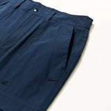 Poly Cotton RIB Track Zip Pants - NAVY