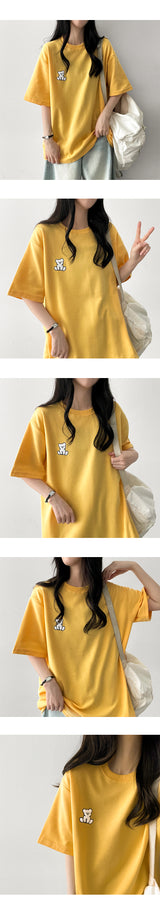 ホワイトベアエンブロイダードショートスリーブTシャツ