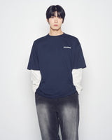 25FW ダブルレイヤーADLV長袖Tシャツ ライトネイビー