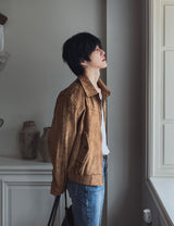 レディ f/w エポレットスエードジャケット