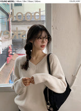 #Pure Basic V-neck Loose Fit Knit (3color)