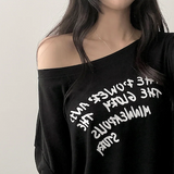 アリングレタリングショルダー長袖Tシャツ