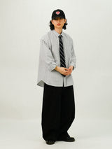 ST Basic Oxford Overfit Stripe Shirts
