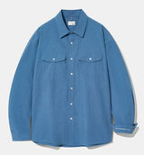Paper Bio Two-Pocket Wasing Shirt S142 Royal blue