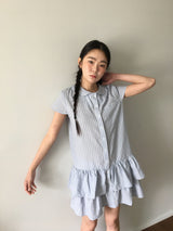 Twin Shirt フリルワンピース (2color)