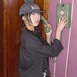 logo button cap black