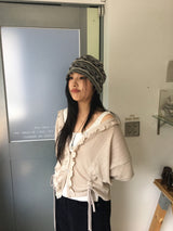 Punch Shirring Ruffle Cardigan (3color)