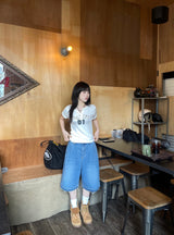 ビンテージテンスナップリブTシャツ