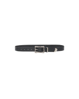 CRUSHED TRYPO COW LEATHER BELT (BLACK)