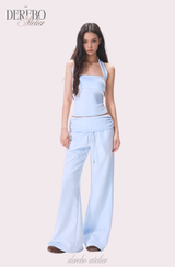 Object Sleeveless Flare Pants Sweat Suit Set (SET)