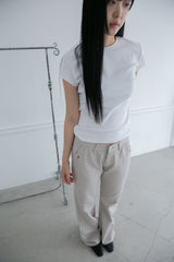 clean short sleeve half top(3colors)