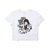 COZY CAT CROP T-SHIRT (WHITE)