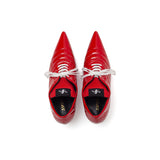Boxing エナメルレースアップスティレットヒール(Red)
