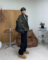 トペル リンクル カーブ デニム パンツ