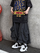 drape pocket bermuda pants