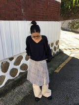 ファインウールエッセンシャルVネックニット(2color)