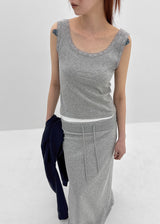 [MADE] Cozeti Lace Square Neck Sleeveless Top