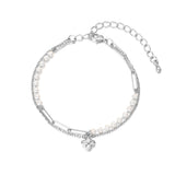 mirage pearl chain bracelet_silver