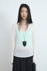 Hook Henry Neck Long Sleeve (Ivory)