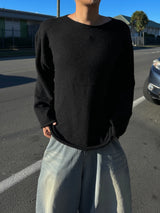 Lips Boatneck Over Knit 4C