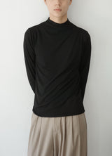 ドレープモックネックTシャツ