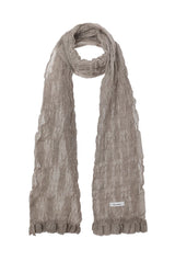 Moss wrinkle muffler - warm gray
