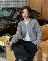[U-BASIC/wool30%] Autumn デイリーラウンドカーディガン