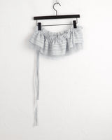 Parts Frill Lace Wrap Layered mini Skirt Belt