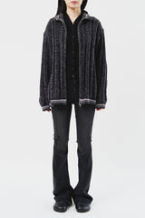 Velvet Yarn Knitted Zip Up (5color)