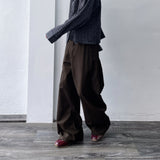 Brown Shadow Wide Pants