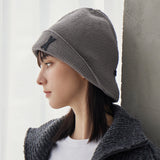 VA Patch Wide Brim Knit Bucket Hat / Gray