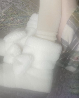 Ribbon fleece boots