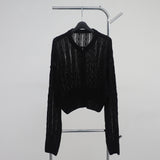 Uva see-through knit cardigan