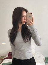 Peach Warm Border Round T-shirt (5color)