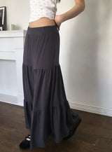 Bien Tiered Frill Banding Long Skirt