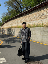 Autumn double check shirt