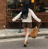 [BELLIDE MADE] フラフィーウールカラーショートコート