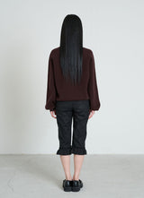 STAR BUTTON KNIT - BROWN