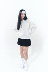Point Ribbon Sweatshirt White