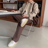 LMN Ries Deep One Tuck Back Banding Wool Wide Slacks (4 colors)