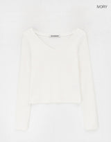 [B-BASIC] ソフトコットンVネックロングスリーブTシャツ (2SIZE)