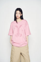 25SS ソロラビットエイリアン ショートスリーブ Tシャツ ライトピンク